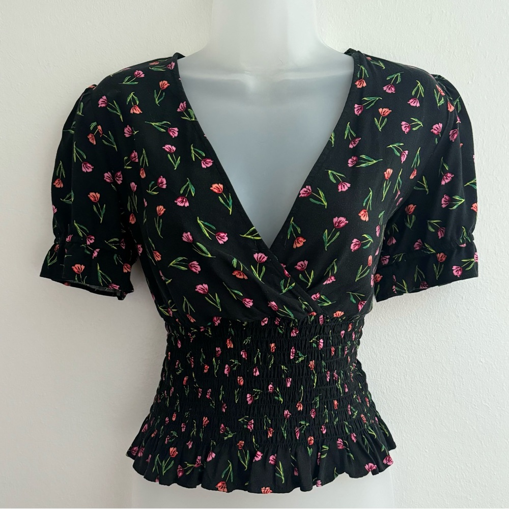 Abound Floral Smocked Top